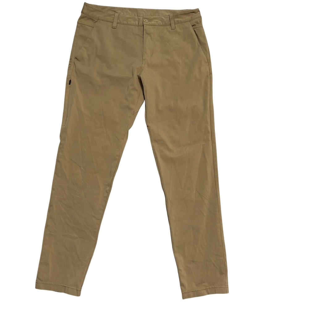 BYLT Everyday Pant 2.0 Mens L Tan Khaki Performance Chino Stretch Trouser Damage
